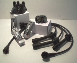 Tune-up Kit #2. Distributor Cap, Distributor Rotor, Spark Plugs (1 set), Plug Wires